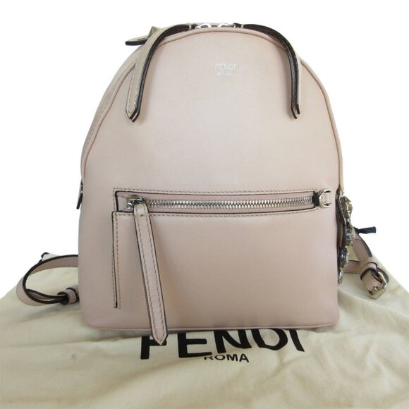 FENDI Pink Leather Backpack - Picture 1 of 5